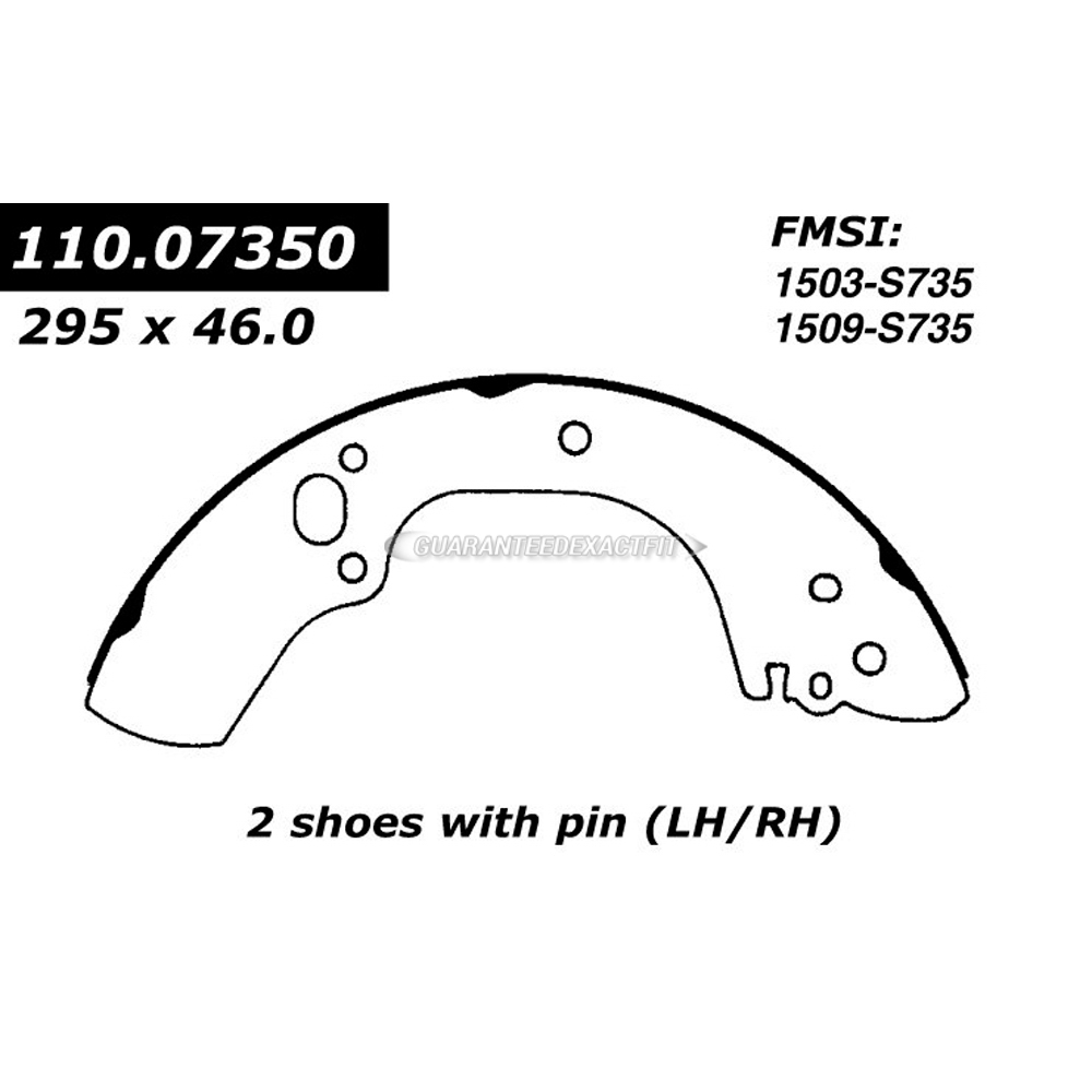 2000 Isuzu Rodeo Brake Shoe Set