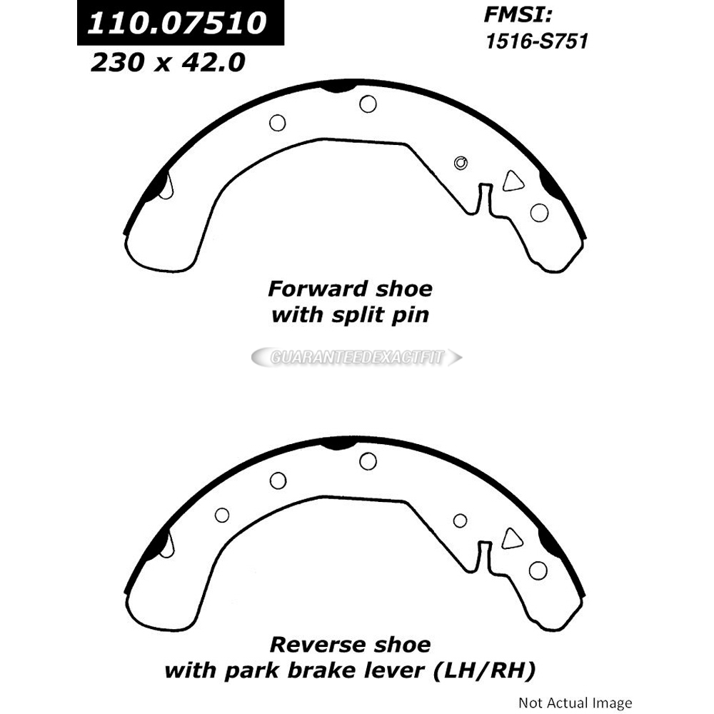 2000 Saturn LS2 Brake Shoe Set