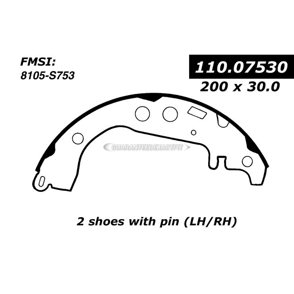 2004 Scion xA Brake Shoe Set