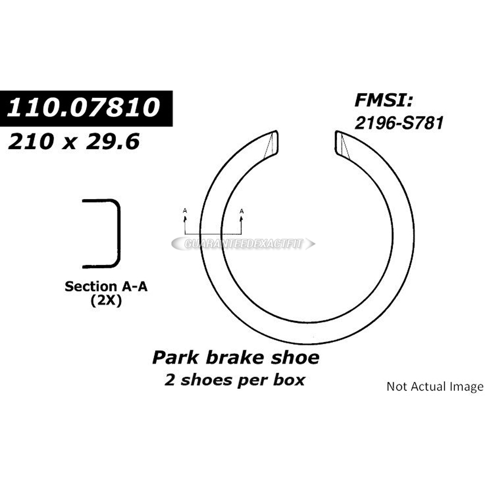  Cadillac DTS Parking Brake Shoe 