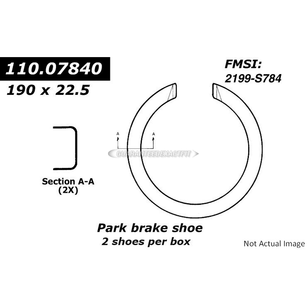 Centric Parts 111.07840 Parking Brake Shoe