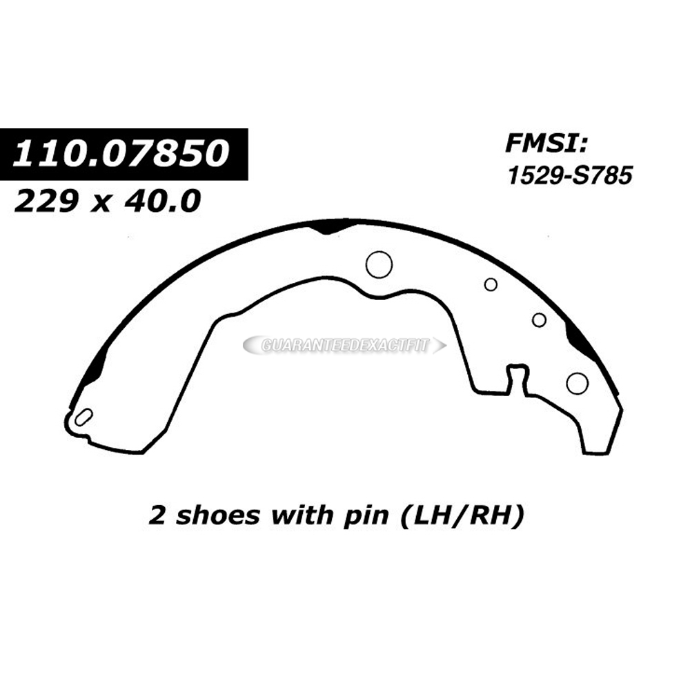 2004 Toyota Matrix Brake Shoe Set