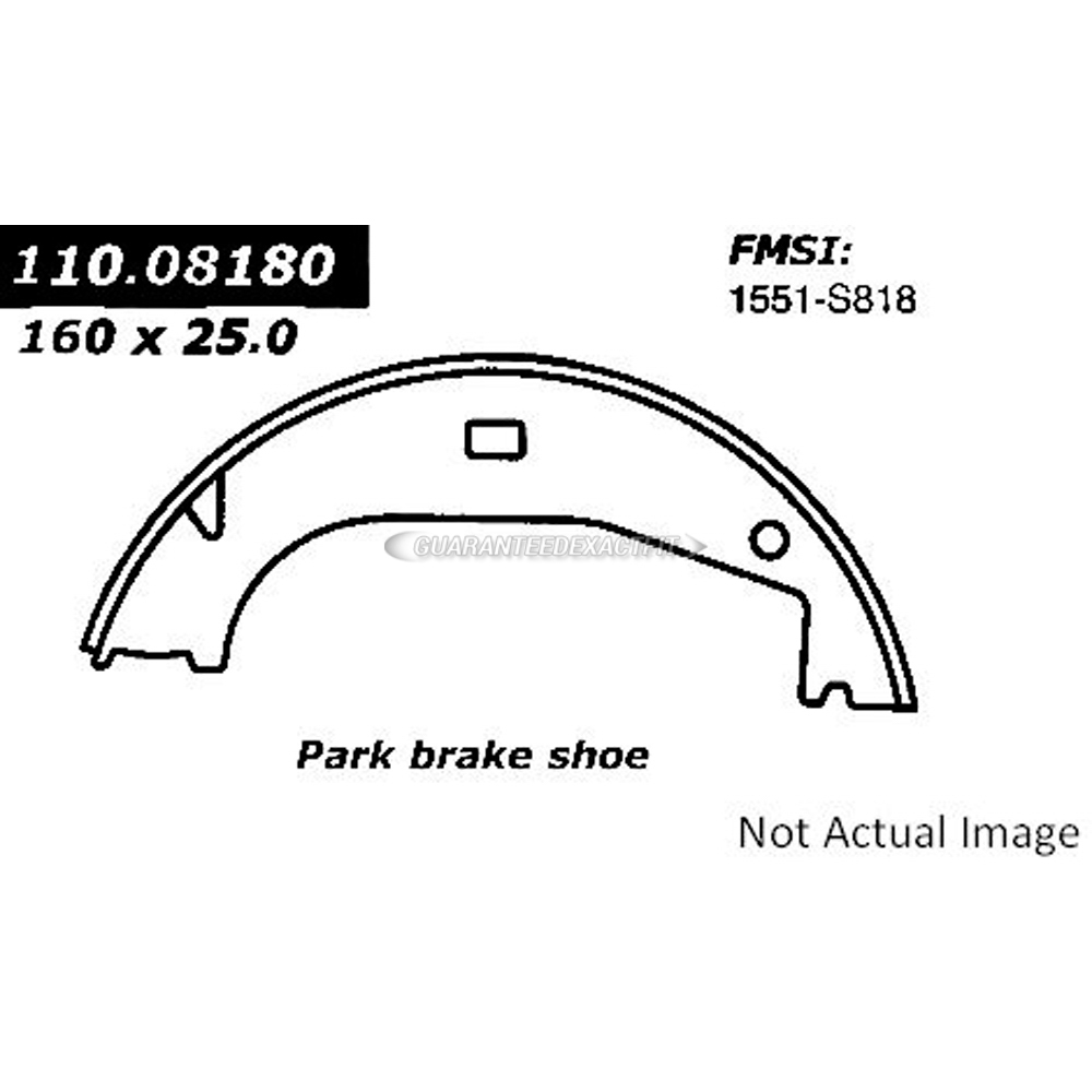 Centric Parts 111.08180 Parking Brake Shoe