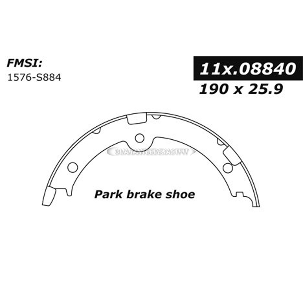 Centric Parts 111.08840 Parking Brake Shoe