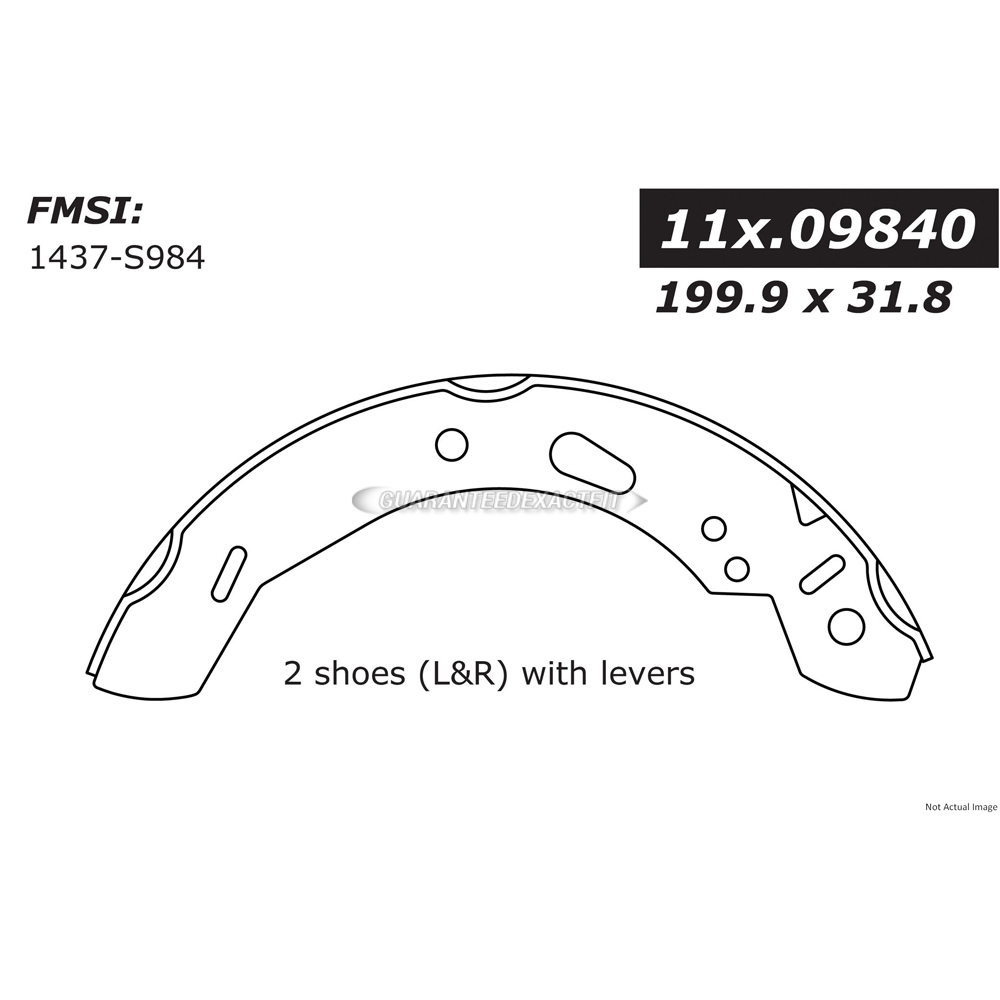 2011 Ford Fiesta Brake Shoe Set