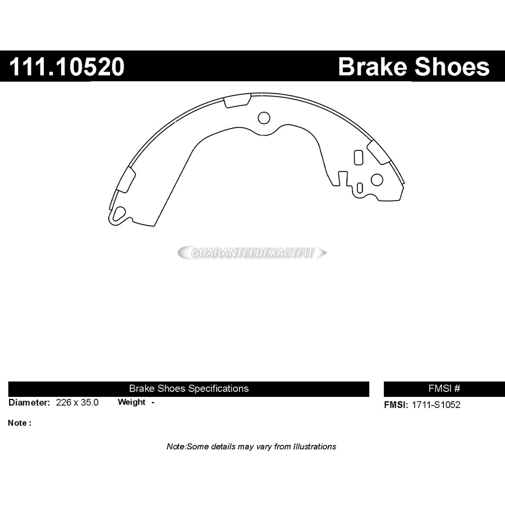 Centric 111.10520 Brake Shoe Centric 111.10520 Brake Shoe