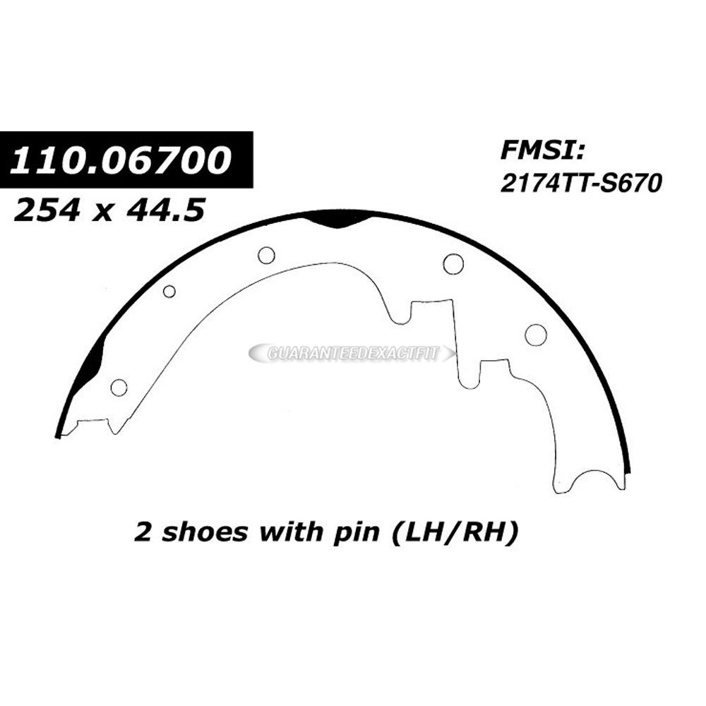 2000 Jeep Cherokee Brake Shoe Set