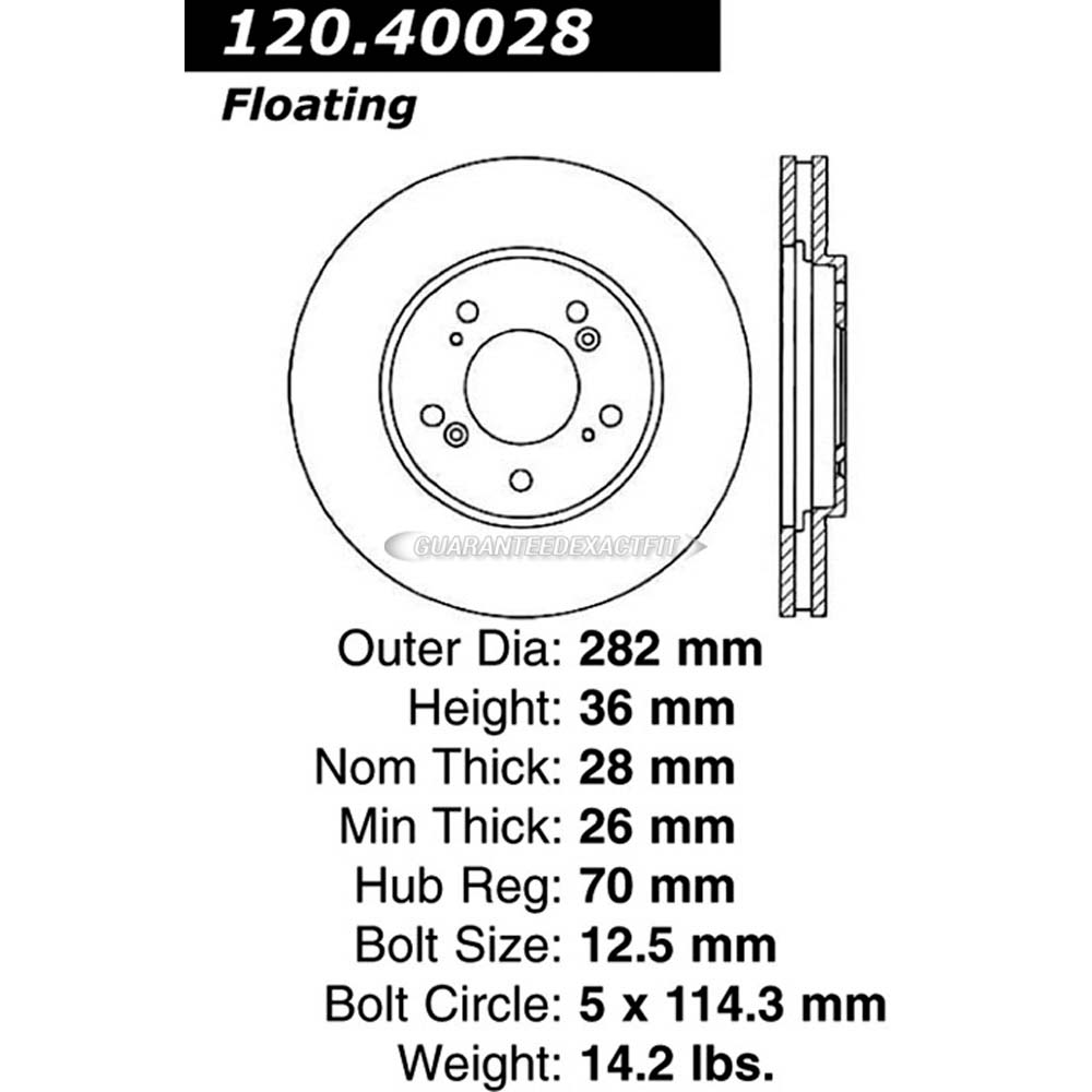 Centric Parts 120.40028 Brake Rotor