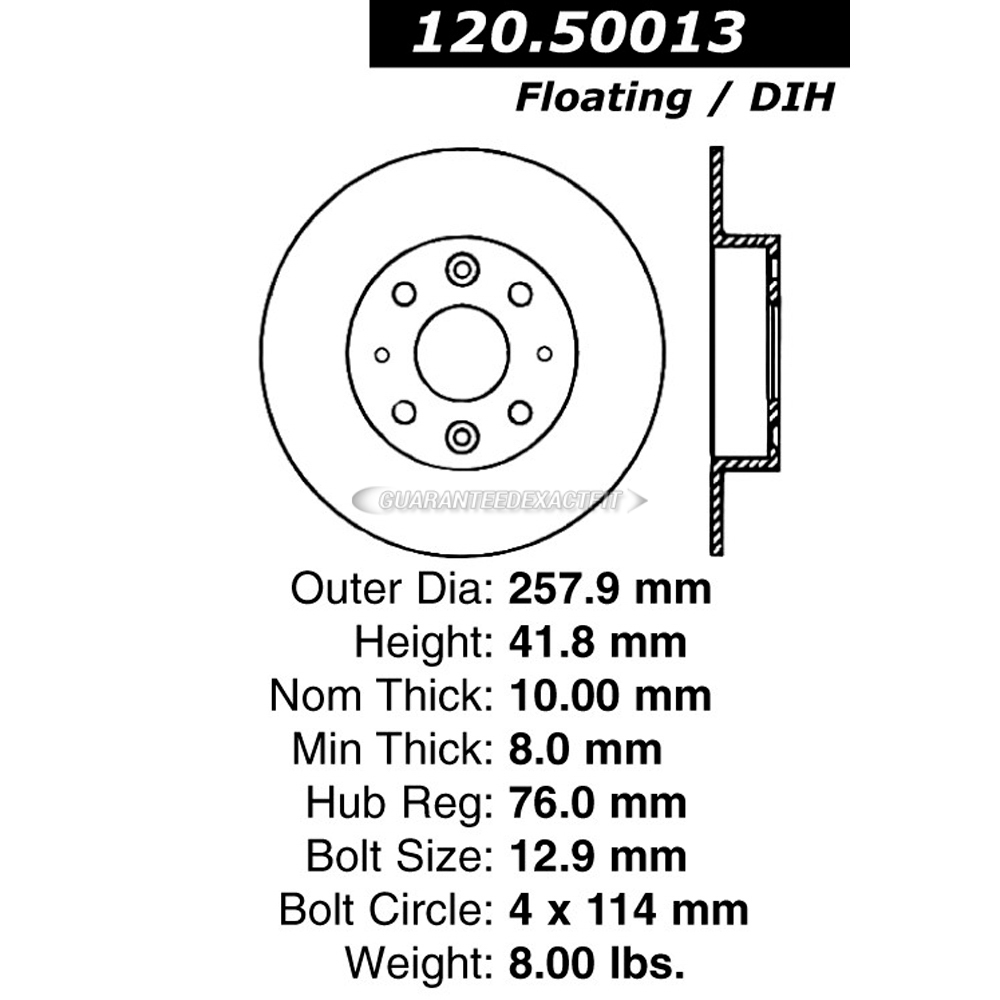 Centric Parts 120.50013 Brake Rotor