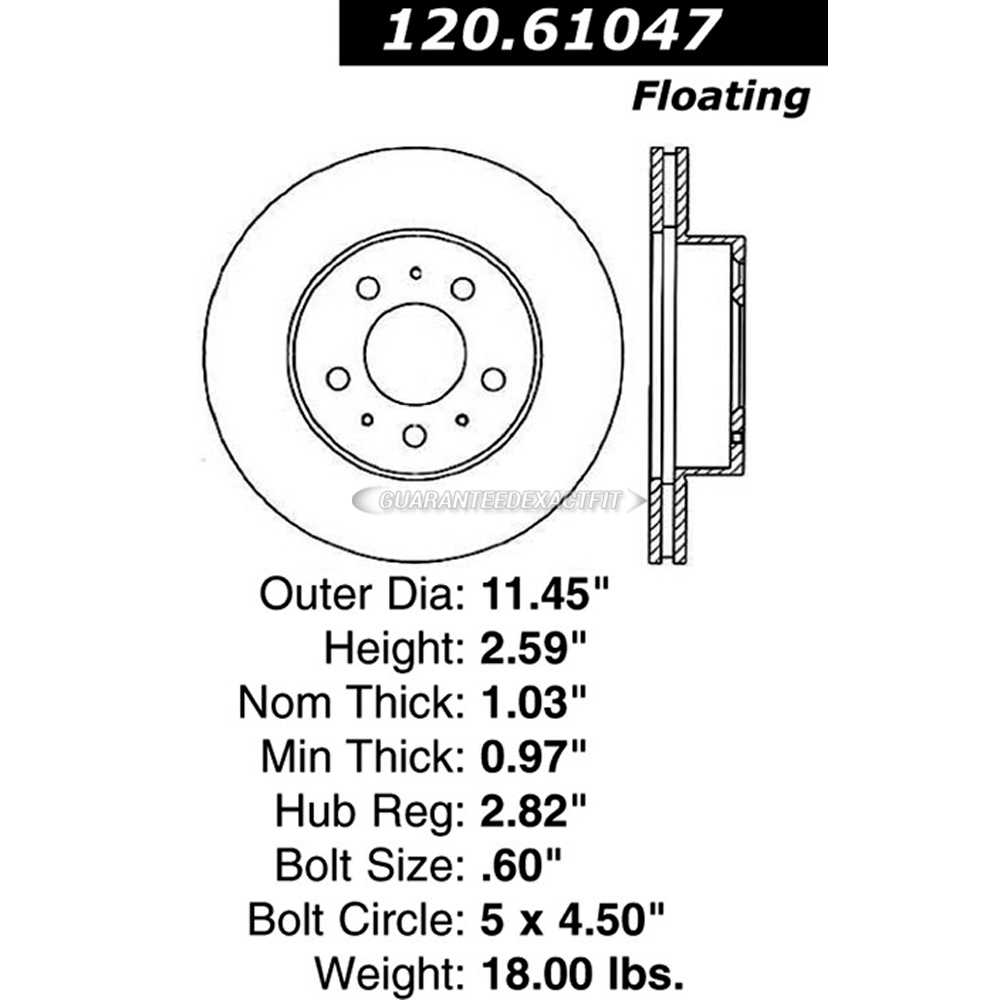 1996 Ford Crown Victoria Brake Rotor