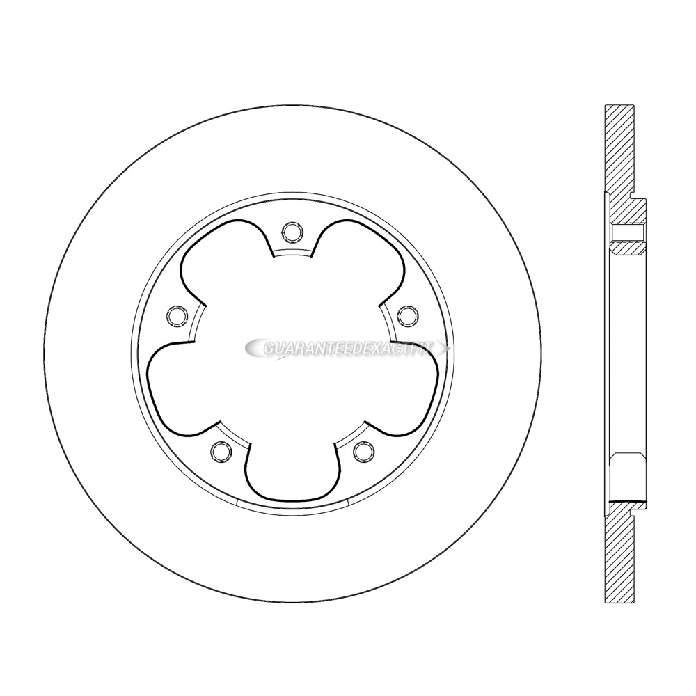 Centric Rear Brake Rotor Disc For Ford Transit-150 350 250 2015-2019