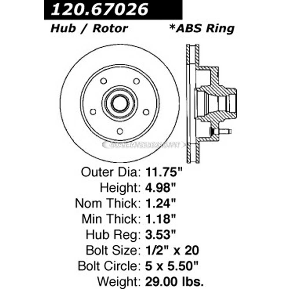 Centric Parts 120.67026 Brake Rotor
