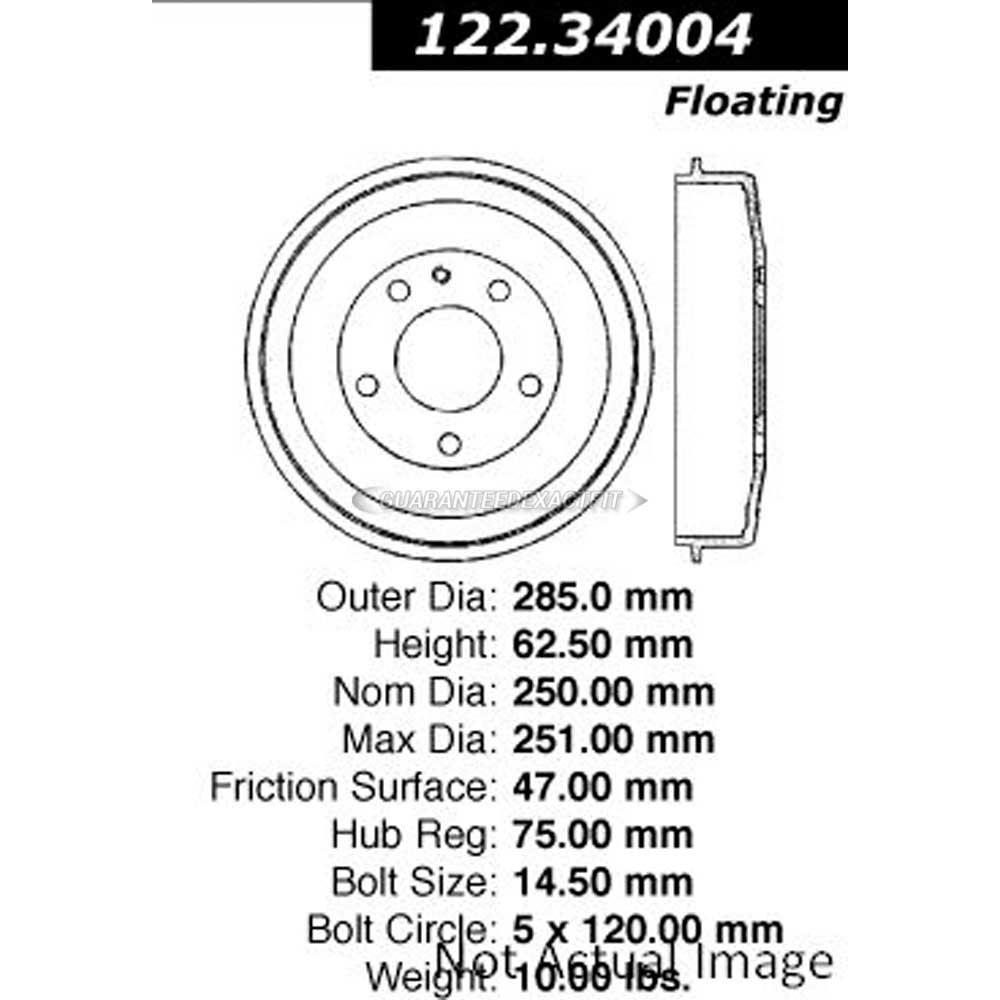  Bmw 2800 brake drum 