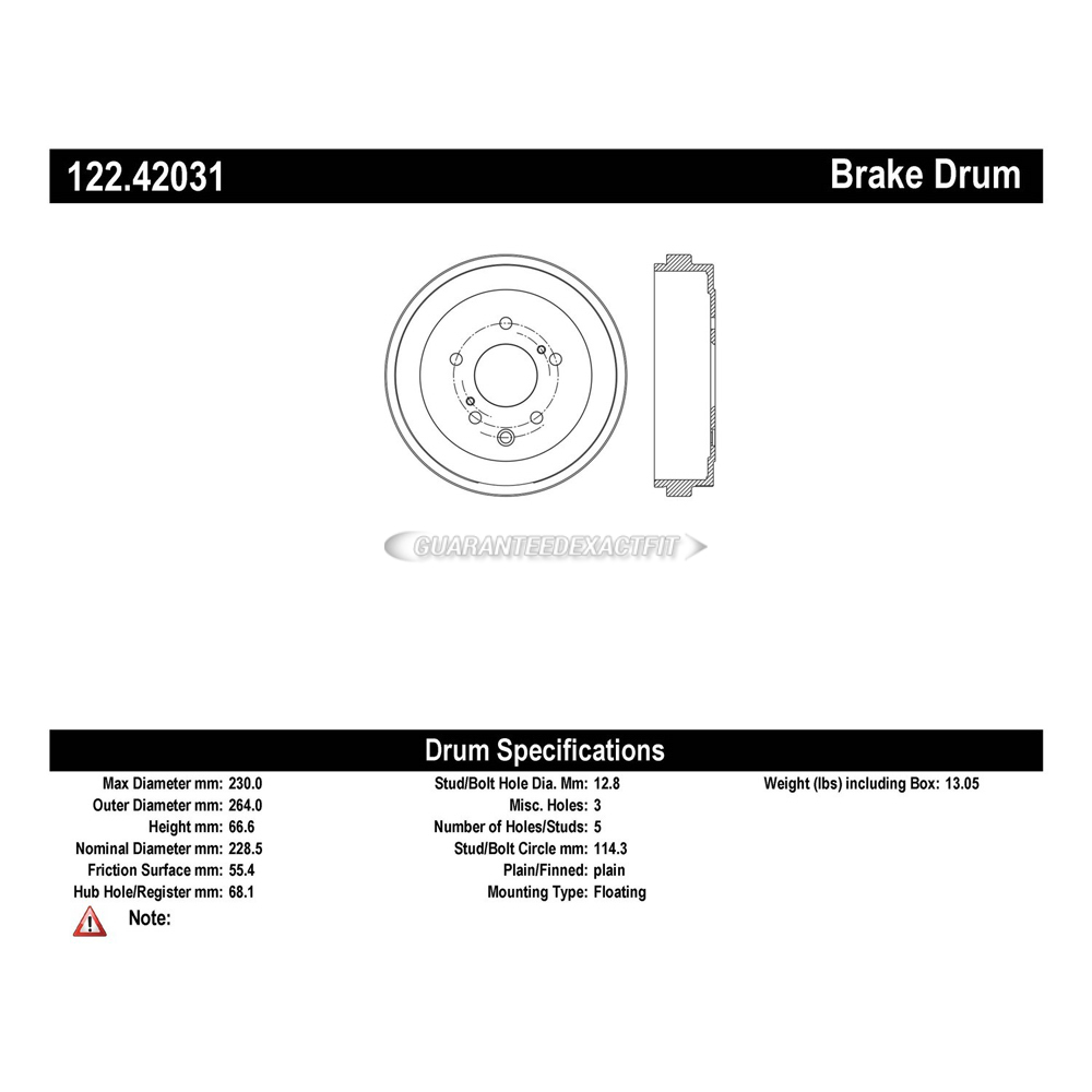 2017 Chevrolet City Express Brake Drum