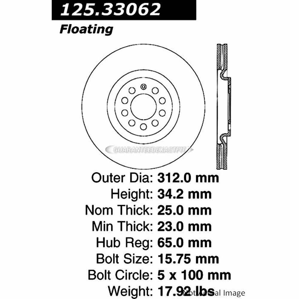 Audi TT Quattro Brake Rotor