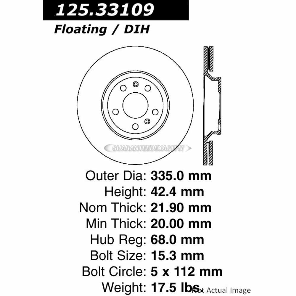 Bentley continental brake rotor