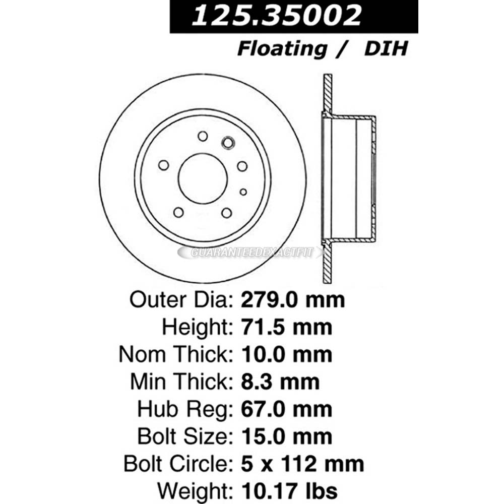 1982 Mercedes Benz 240D Brake Rotor