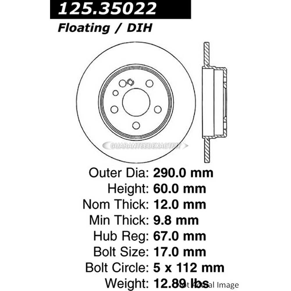Mercedes Benz s350 brake rotor