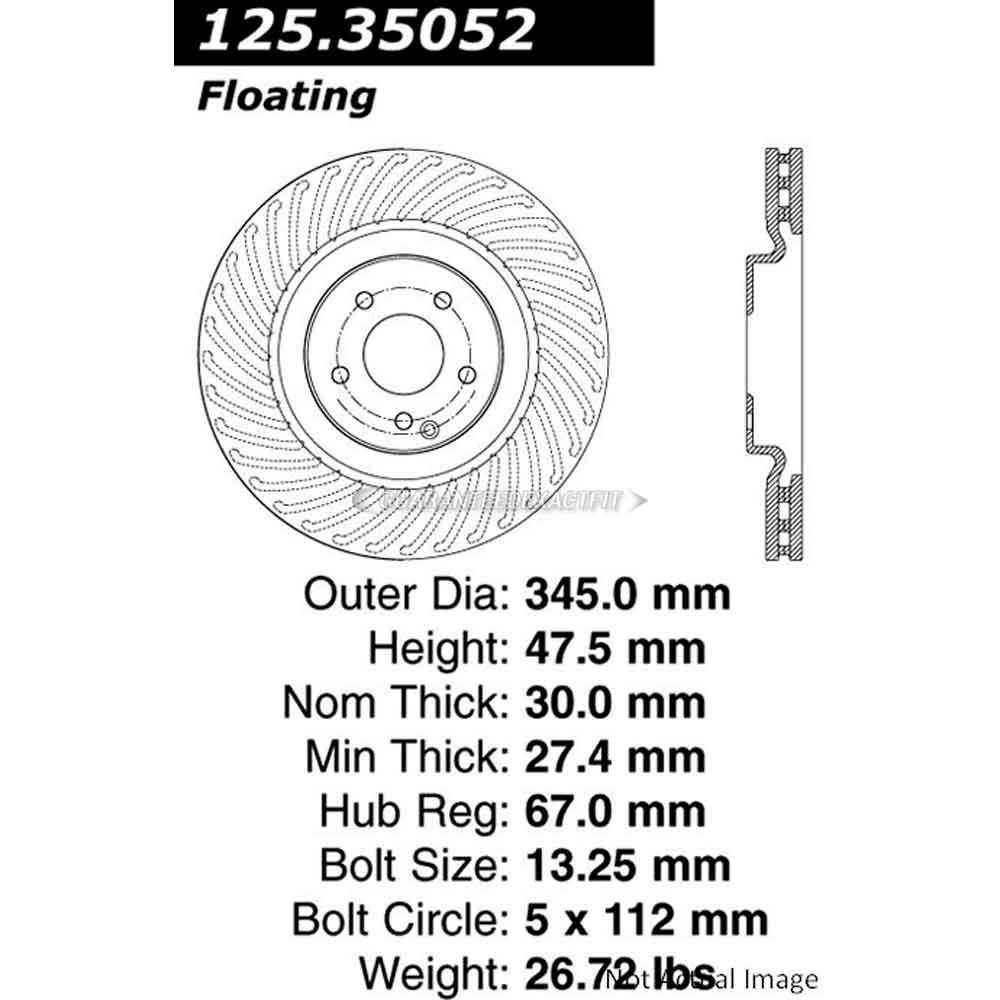 Centric Parts 125.35052 Brake Rotor