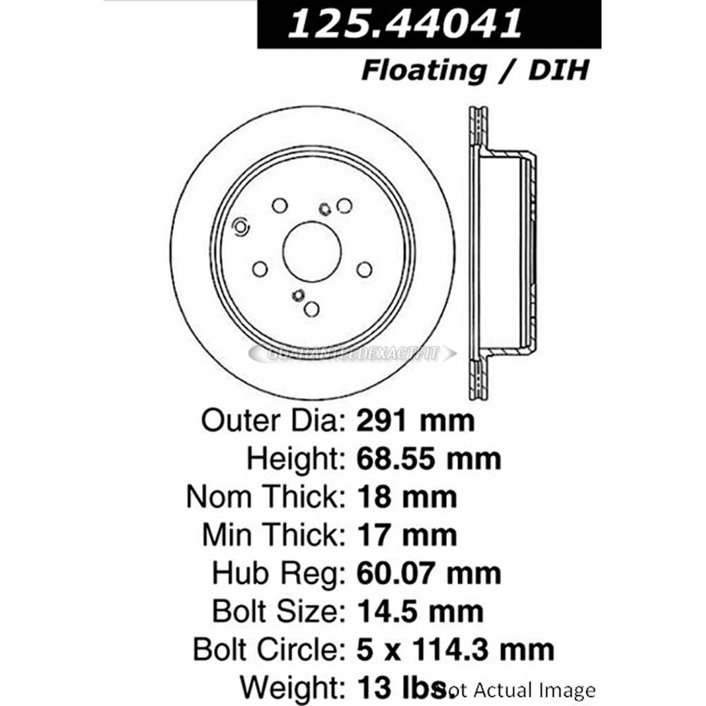 Toyota previa brake rotor