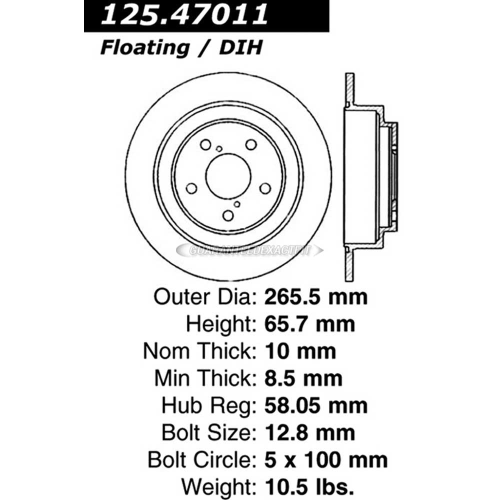 Centric Parts 125.47011 Brake Rotor