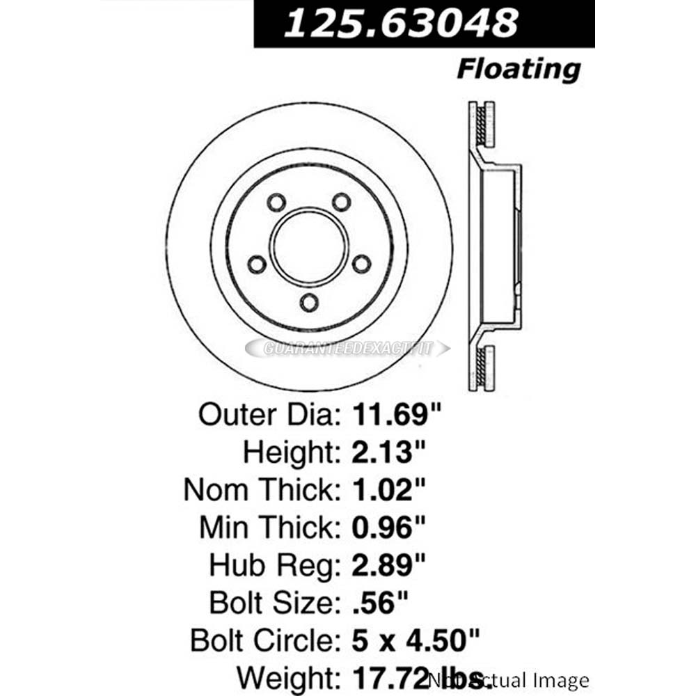For Chrysler 300M Concorde & Dodge Intrepid Centric Front Brake Rotor Disc TCP