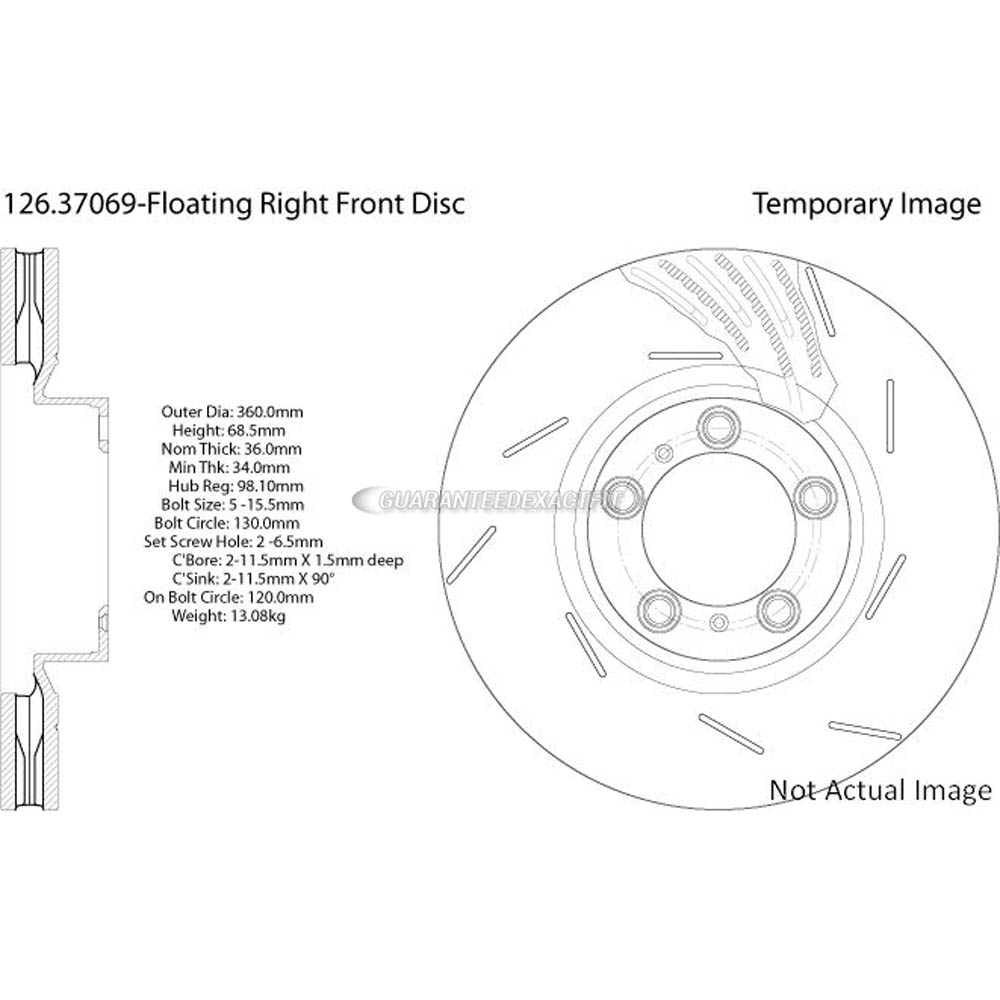 Centric Parts Brake Rotor 126.37069 BPF