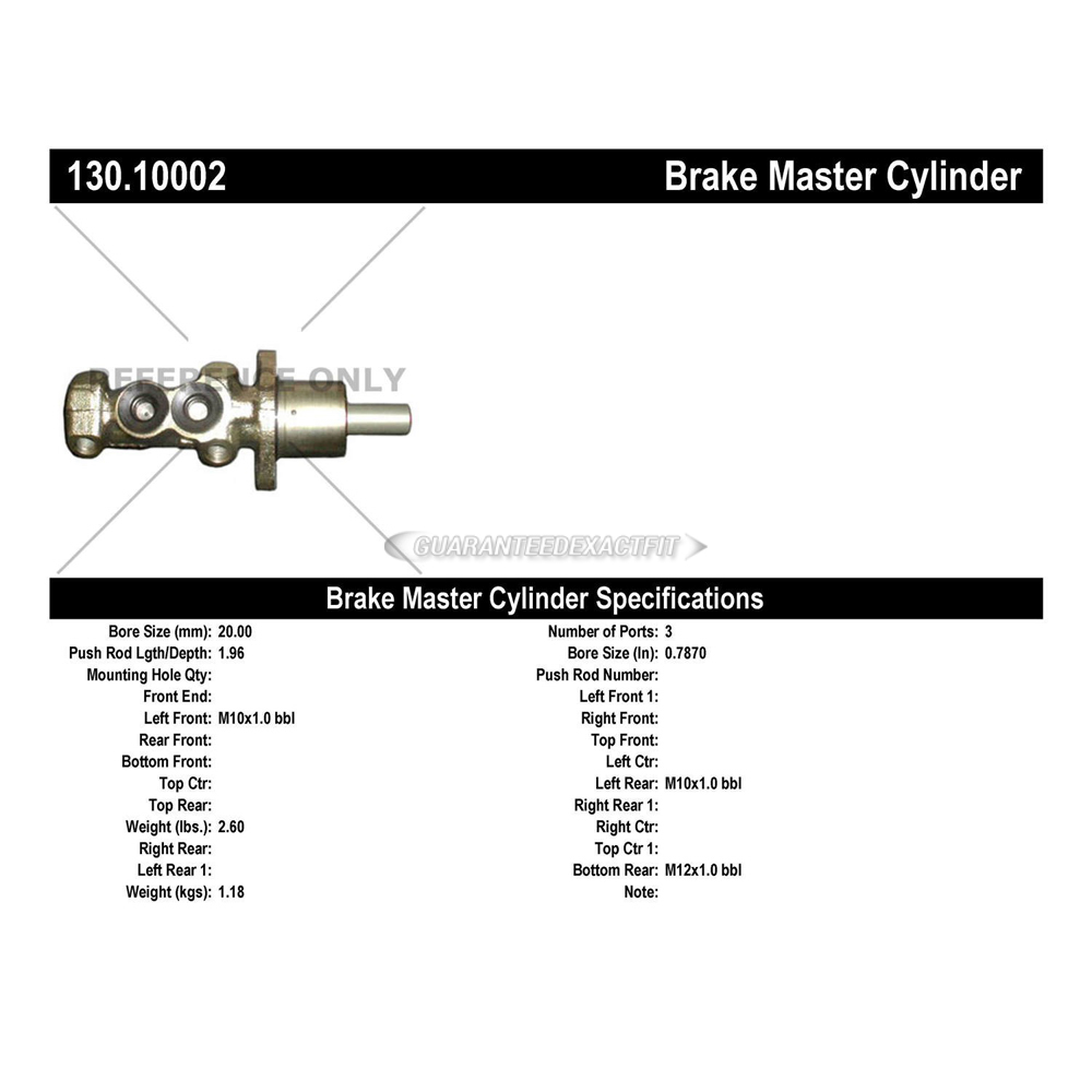 1990 Peugeot 405 Brake Master Cylinder