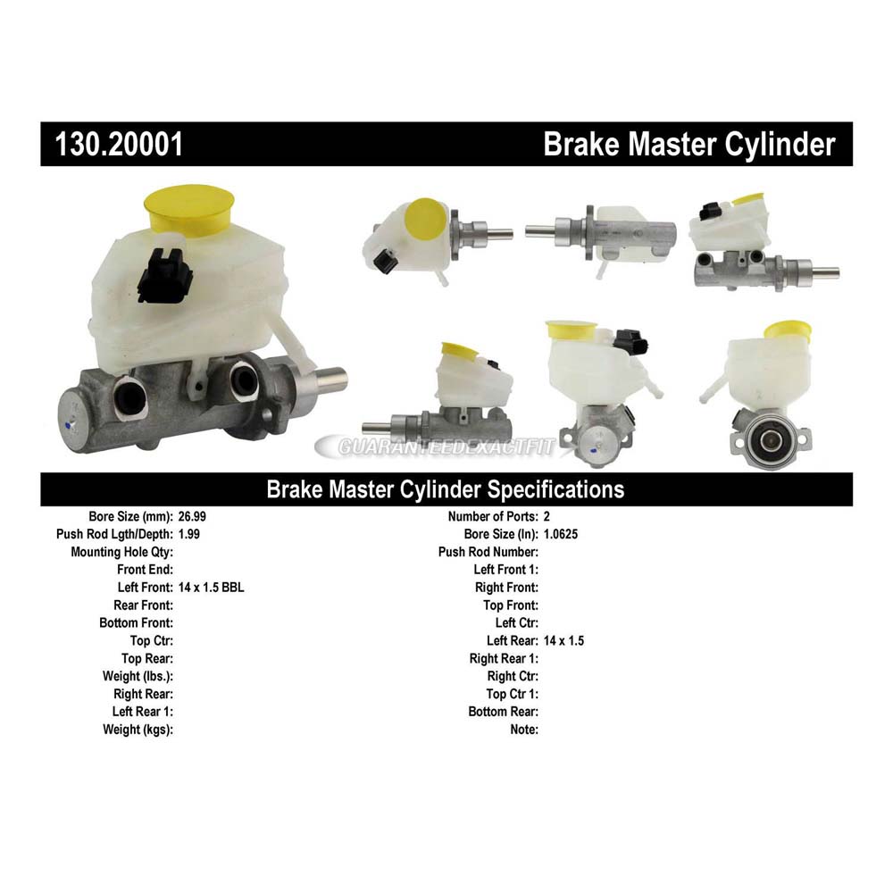 2007 Jaguar X-Type Brake Master Cylinder