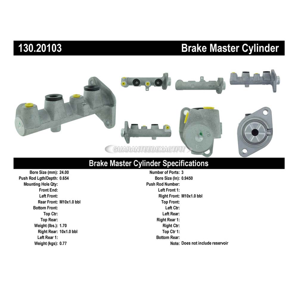 1987 Jaguar XJ6 Brake Master Cylinder