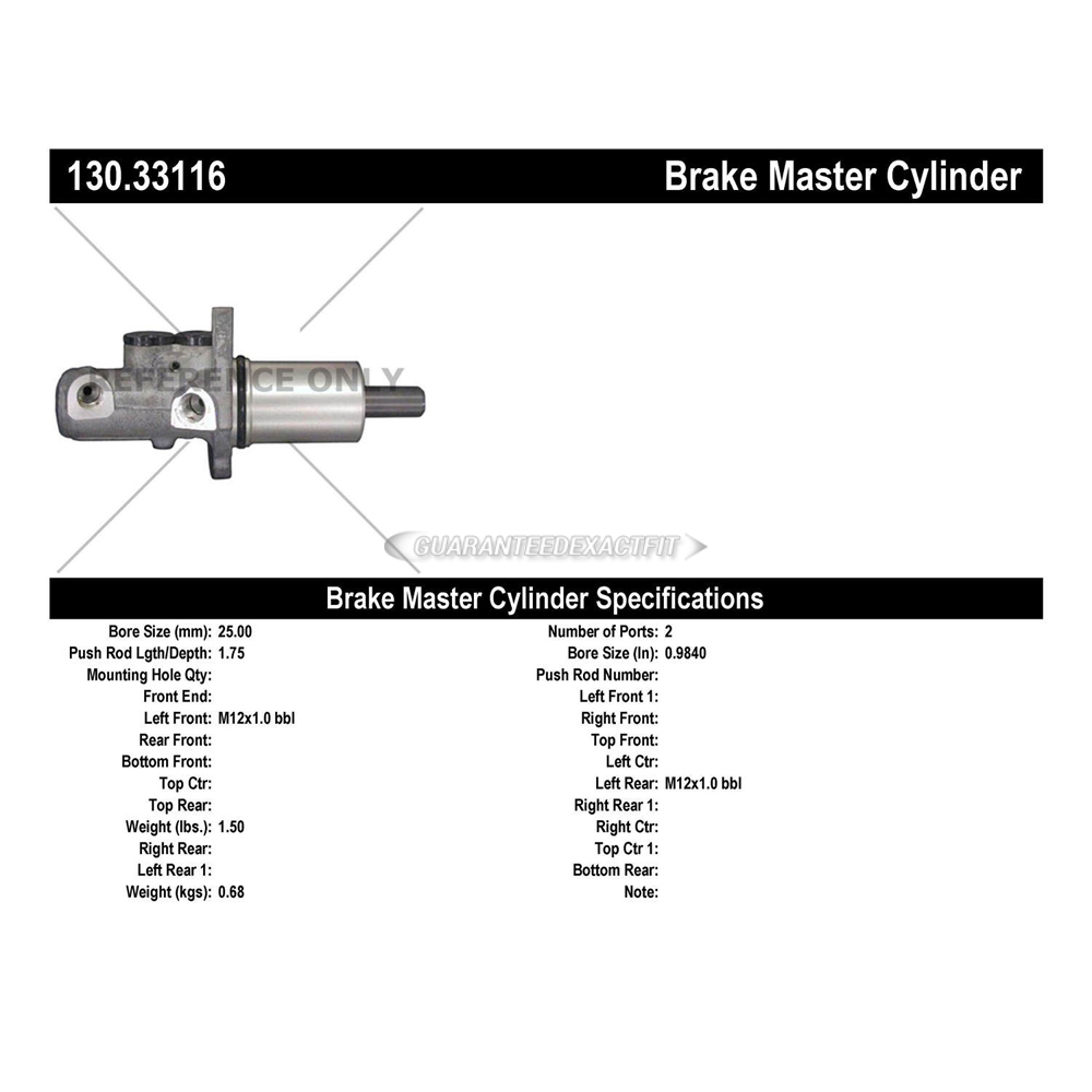 2003 Audi A4 Brake Master Cylinder