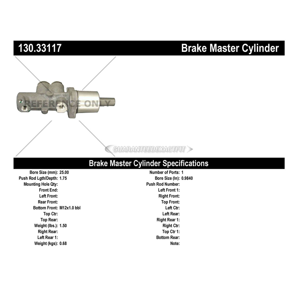 2000 Audi A4 Brake Master Cylinder