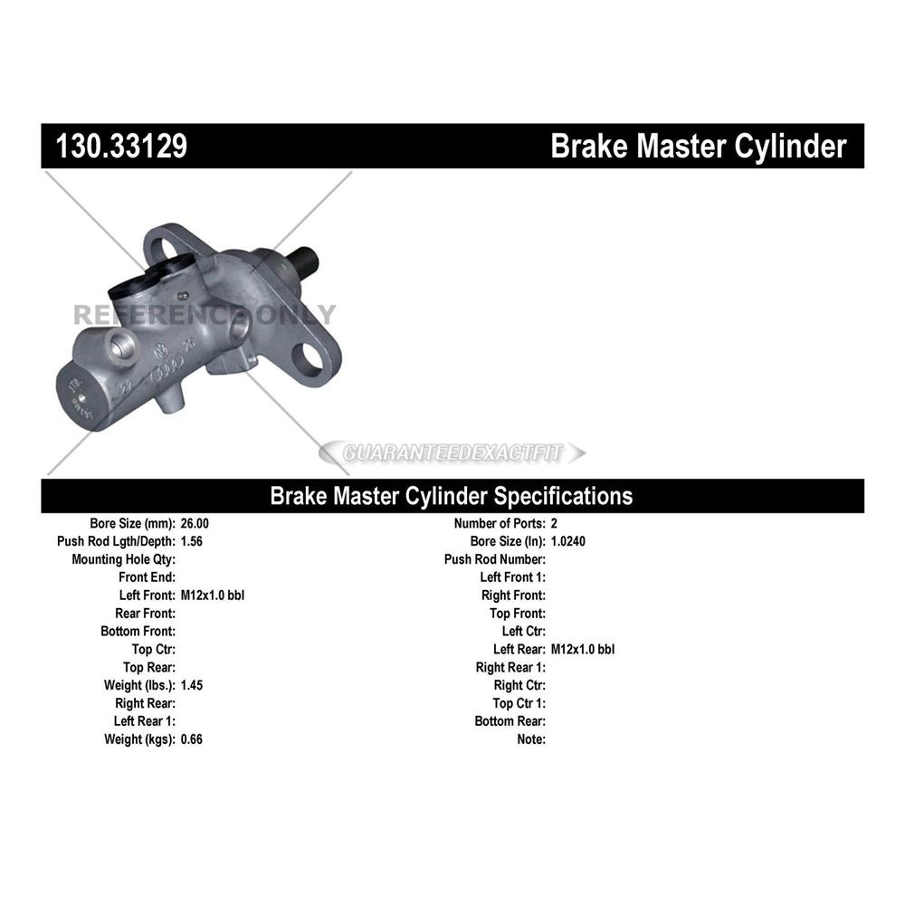 2012 Audi Q7 Brake Master Cylinder