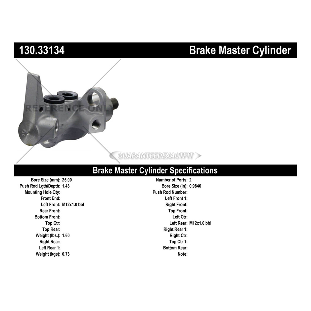 2015 Audi A4 Brake Master Cylinder