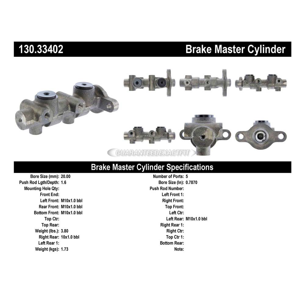 1983 Volkswagen Rabbit Brake Master Cylinder