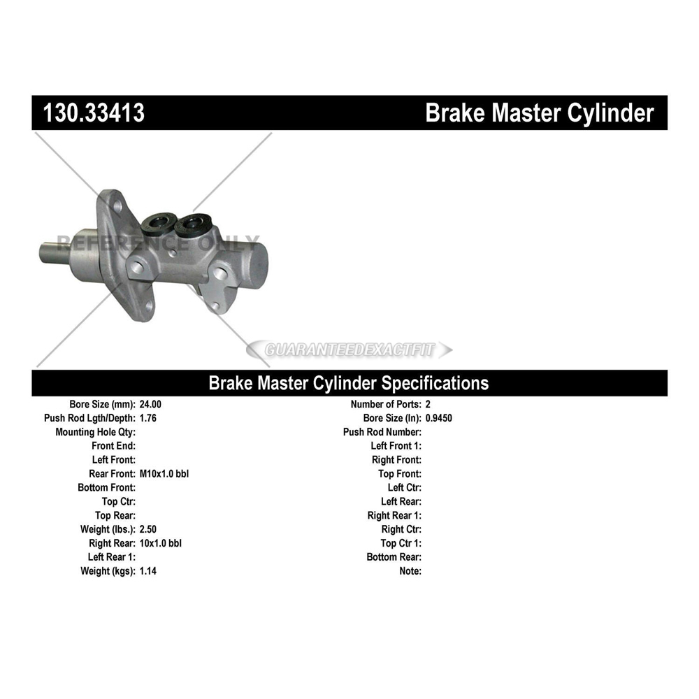 2000 Volkswagen Cabrio Brake Master Cylinder
