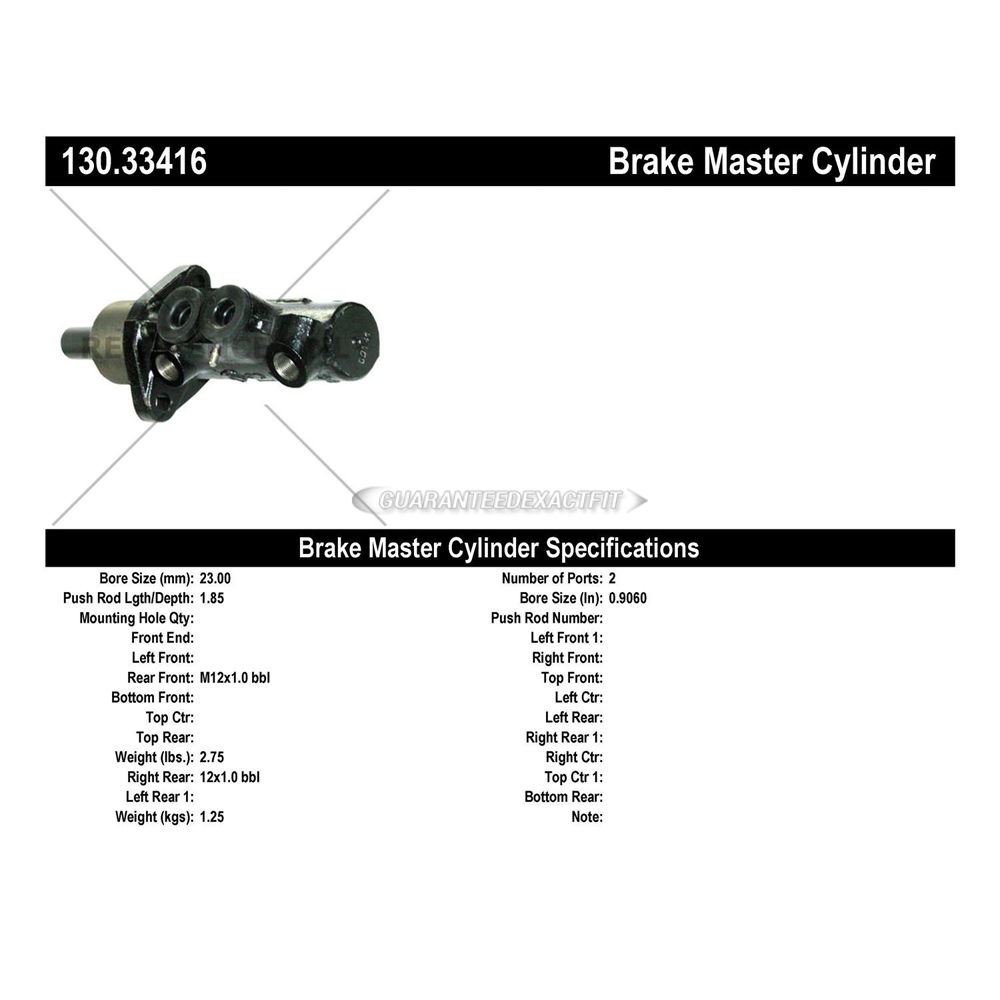 1997 Volkswagen Eurovan Brake Master Cylinder