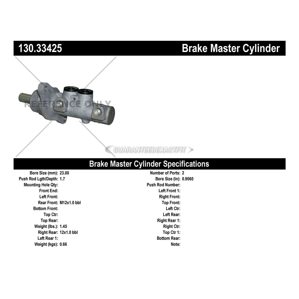 2007 Volkswagen Beetle Brake Master Cylinder