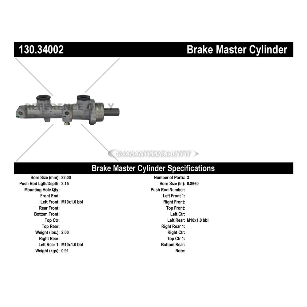 1987 Bmw 325e Brake Master Cylinder