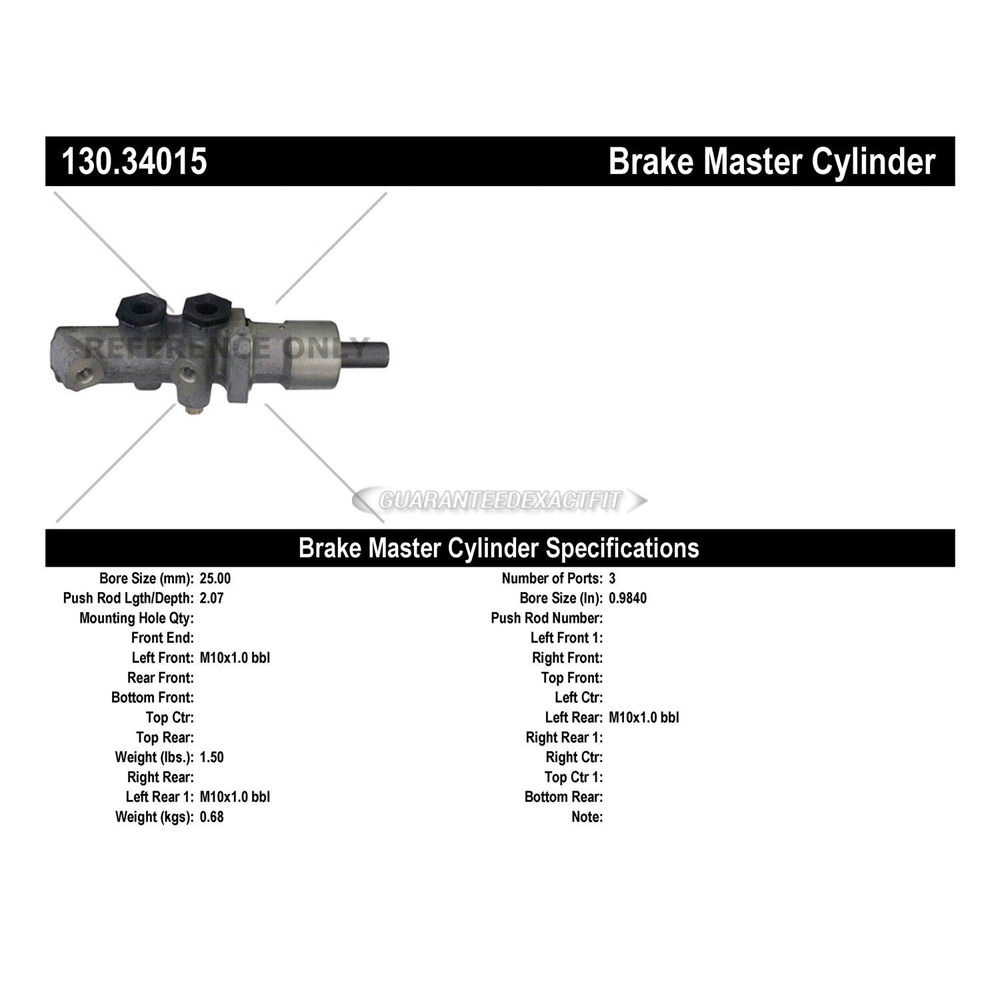 1994 Bmw 525 Brake Master Cylinder
