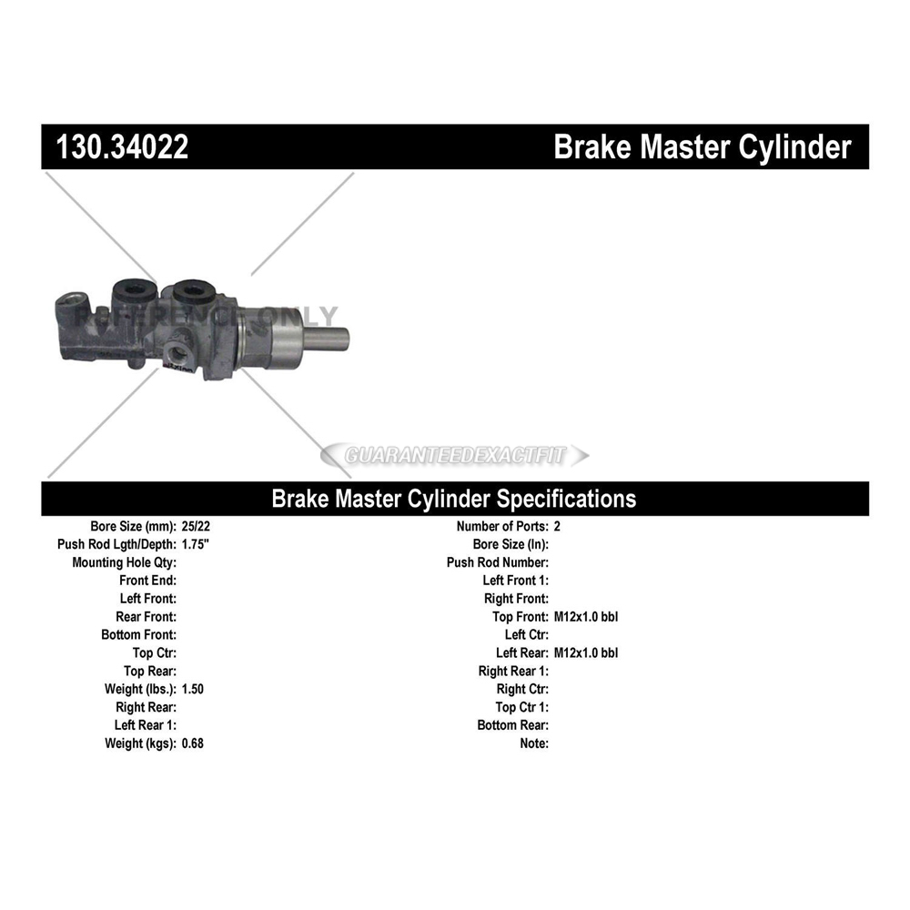 2016 Mini Cooper Brake Master Cylinder