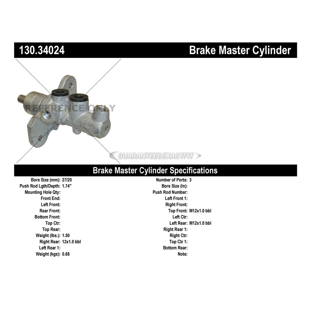 2004 Bmw 760 Brake Master Cylinder