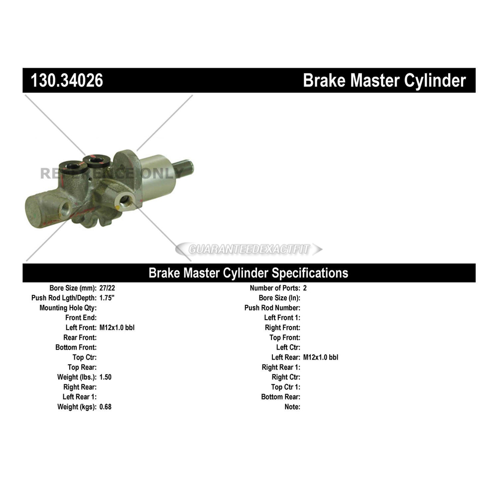 2007 Bmw M6 Brake Master Cylinder