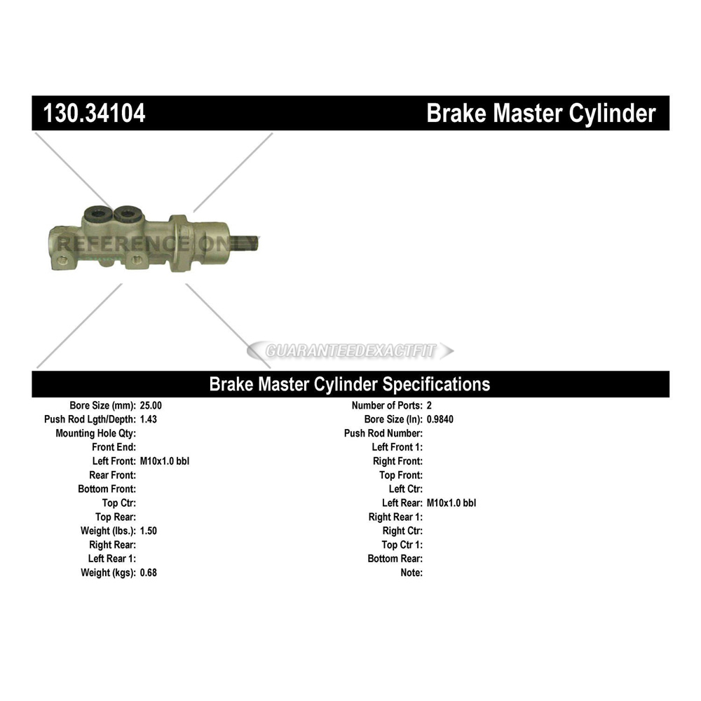 1999 Bmw M3 Brake Master Cylinder