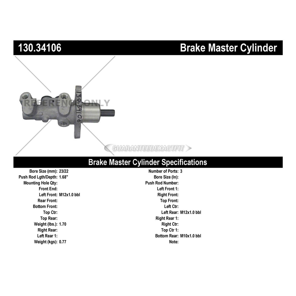 2001 Bmw 330xi Brake Master Cylinder
