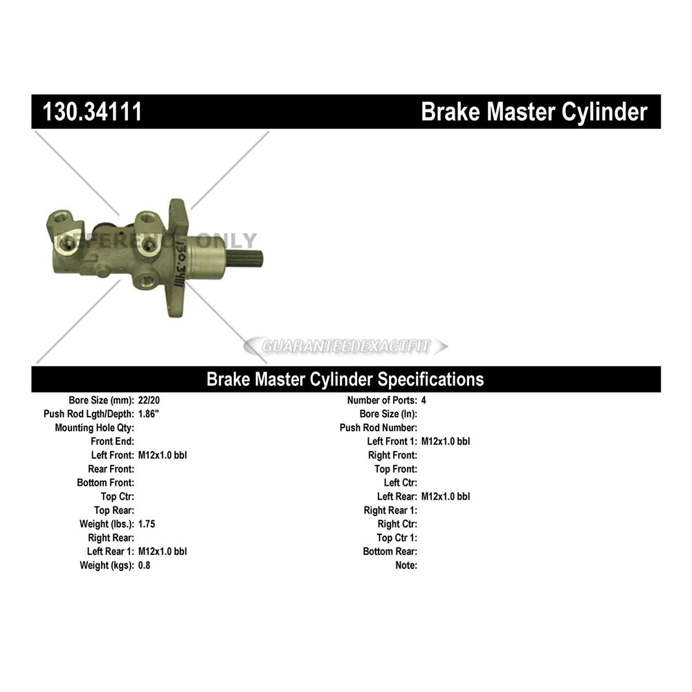 2000 Bmw 323i Brake Master Cylinder