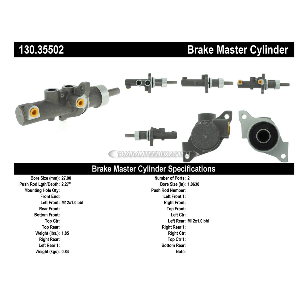 2007 Freightliner Sprinter Van Brake Master Cylinder