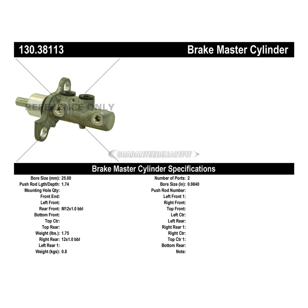 2007 Saab 9-3 Brake Master Cylinder
