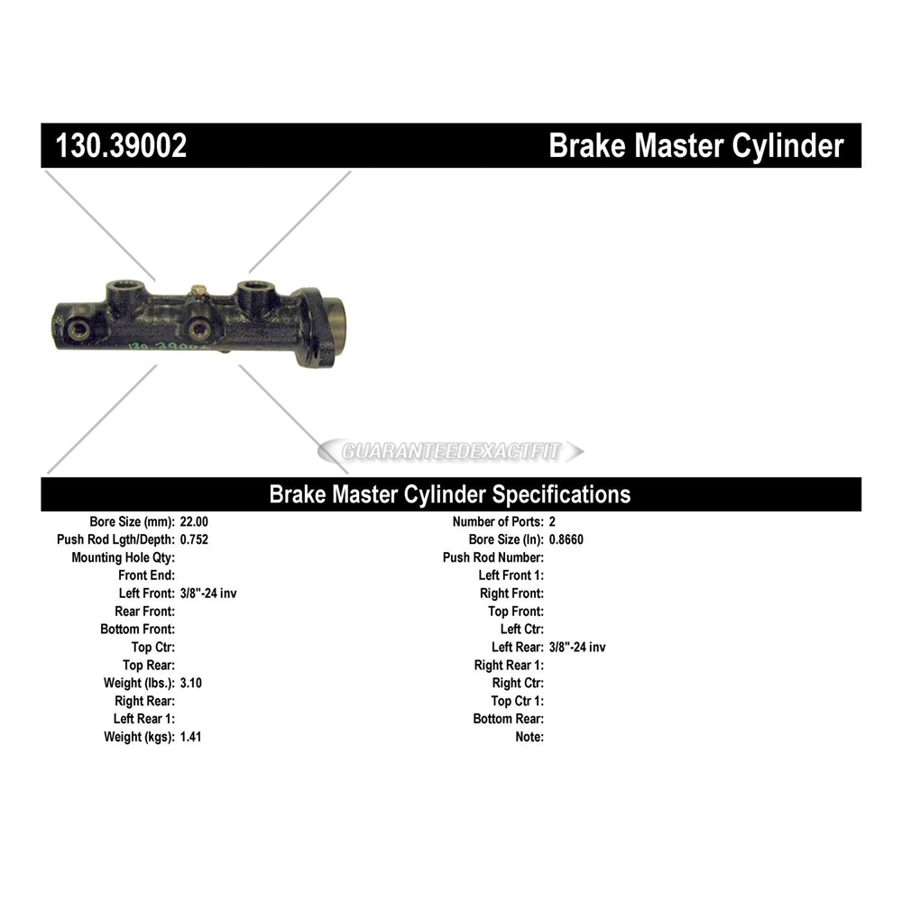1971 Volvo 145 Brake Master Cylinder