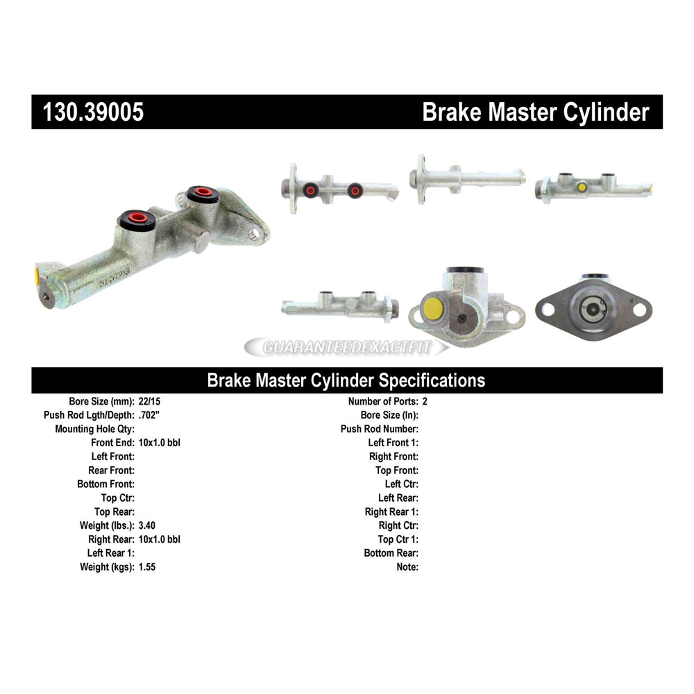 1982 Volvo 244 Brake Master Cylinder